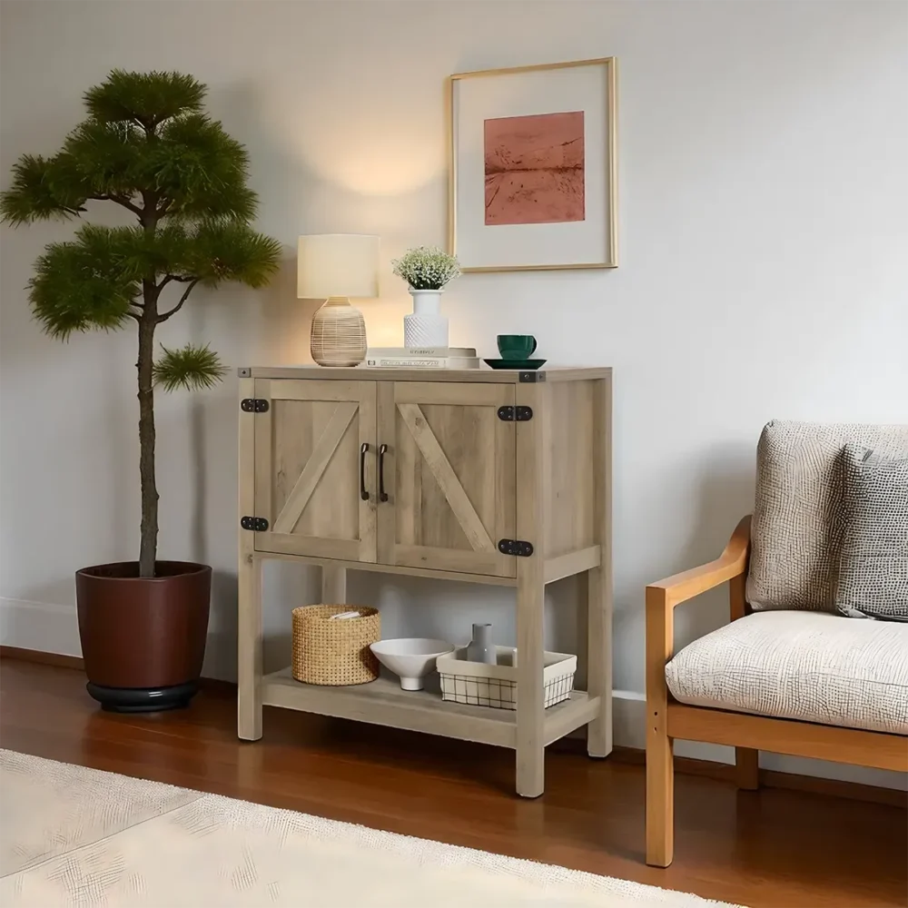 Country Style Hall Table With Lower Shelf - Image 2