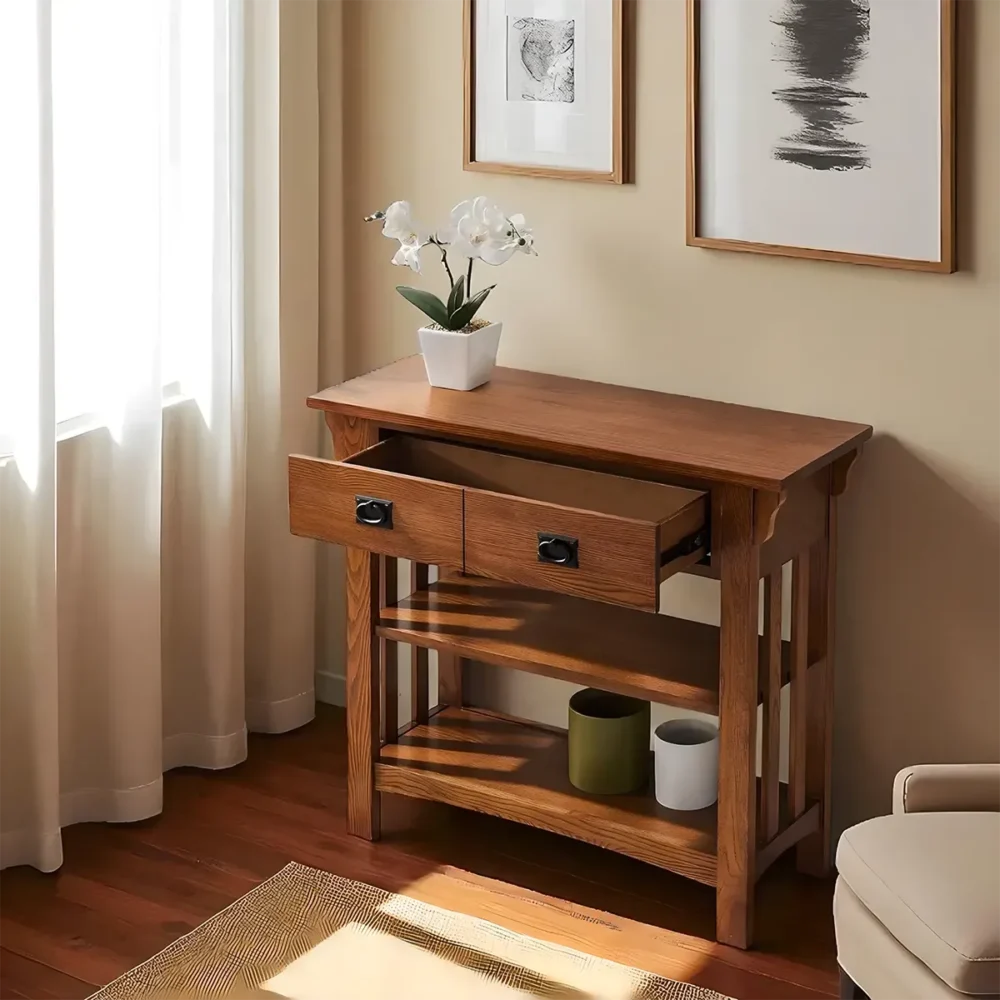 Craftsman Ash Hall Table Refined Joinery - Image 3